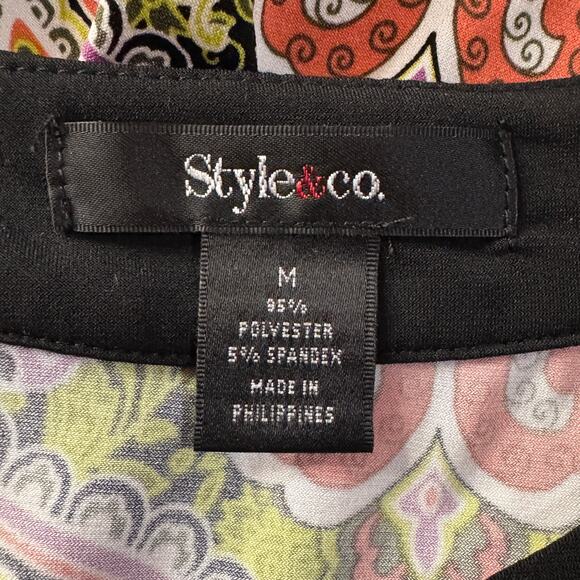 Style & Co Medium Shift Dress Geometric Sleeveless Stretch Knee Length Pullover - Picture 6 of 7